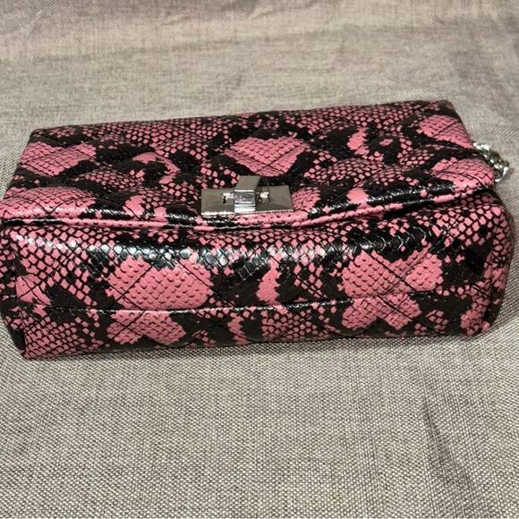 INC International Concepts Soft Mini Heart Ajae Shoulder Bag Black/Pink - Picture 5 of 12